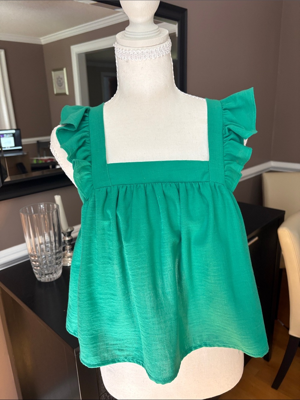 Sienna Sky Emerald Ruffle Strap Camisole